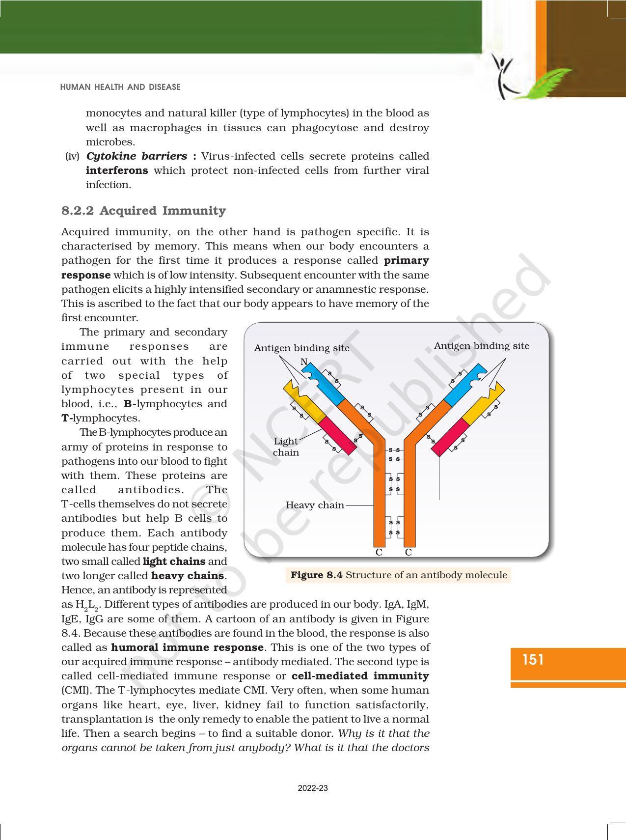 NCERT Book for Class 12 Biology Chapter 8 Human Health and Disease - Page 9