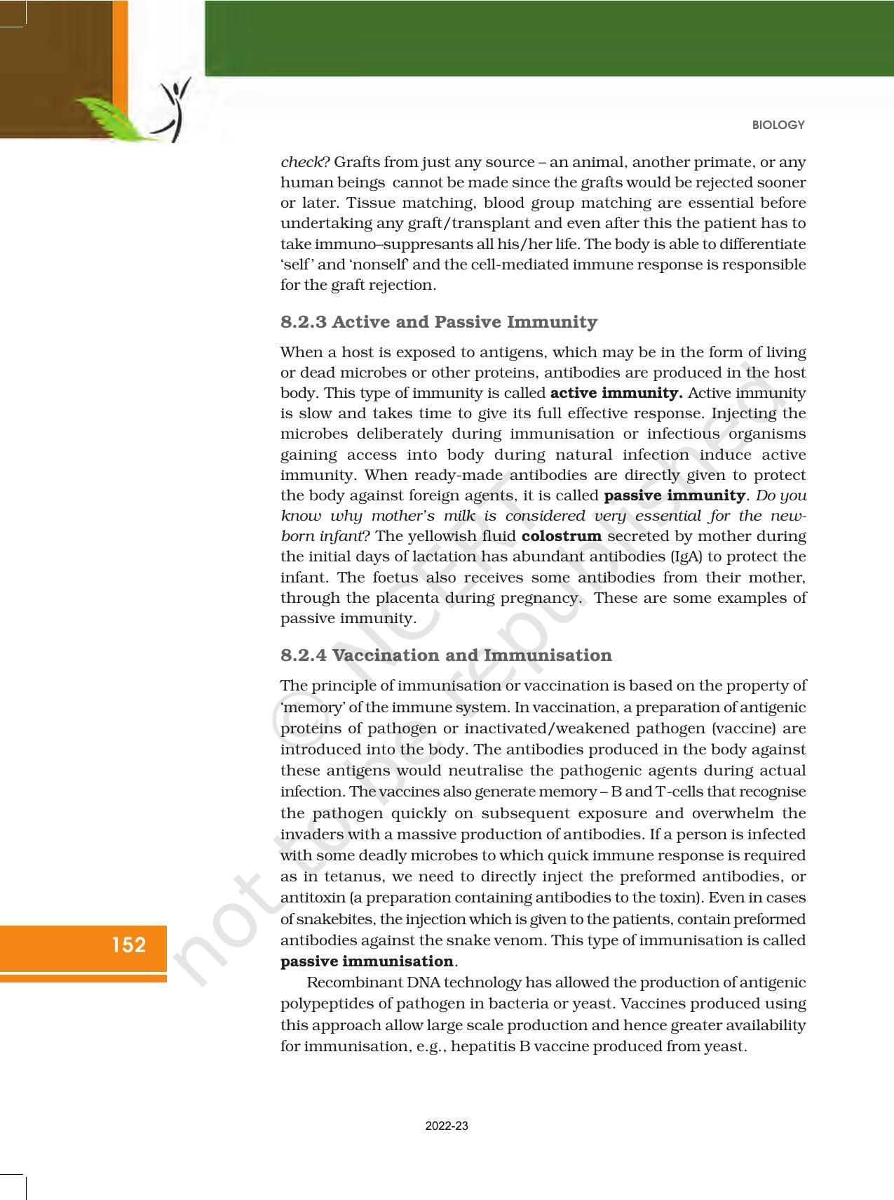 NCERT Book for Class 12 Biology Chapter 8 Human Health and Disease - Page 10