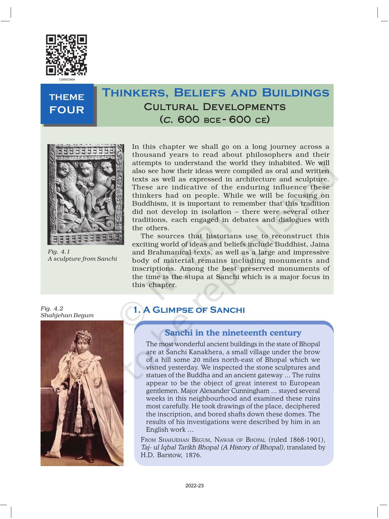 NCERT Book for Class 12 History (Part-1) Chapter 4 Thinkers, Beliefs ...