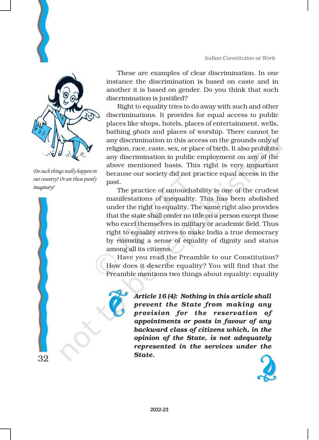NCERT Book for Class 11 Political Science (Indian Constitution at Work) Chapter 2 Rights in the Indian Constitution - Page 7