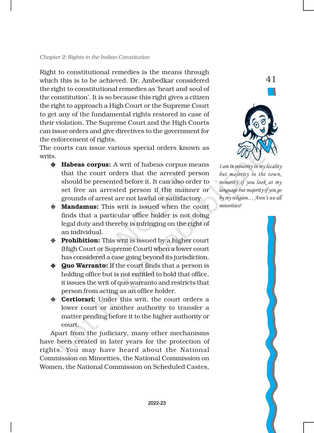 NCERT Book for Class 11 Political Science (Indian Constitution at Work) Chapter 2 Rights in the Indian Constitution - Page 16