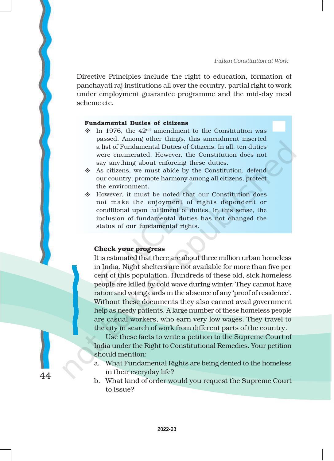 NCERT Book for Class 11 Political Science (Indian Constitution at Work) Chapter 2 Rights in the Indian Constitution - Page 19