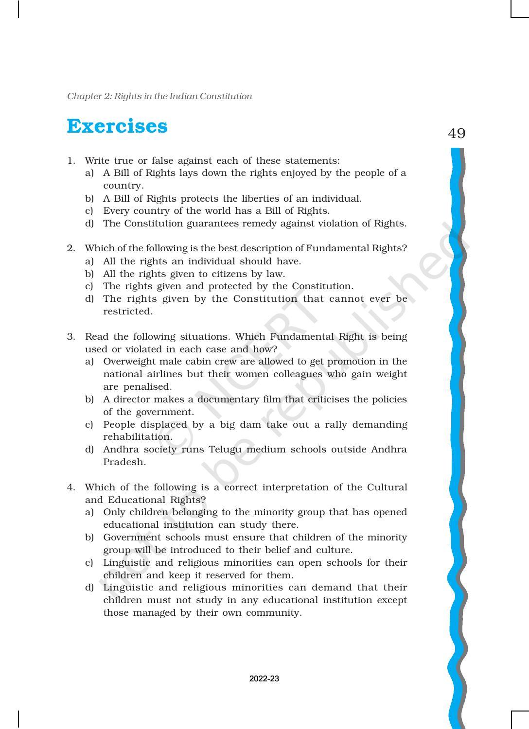 NCERT Book for Class 11 Political Science (Indian Constitution at Work) Chapter 2 Rights in the Indian Constitution - Page 24