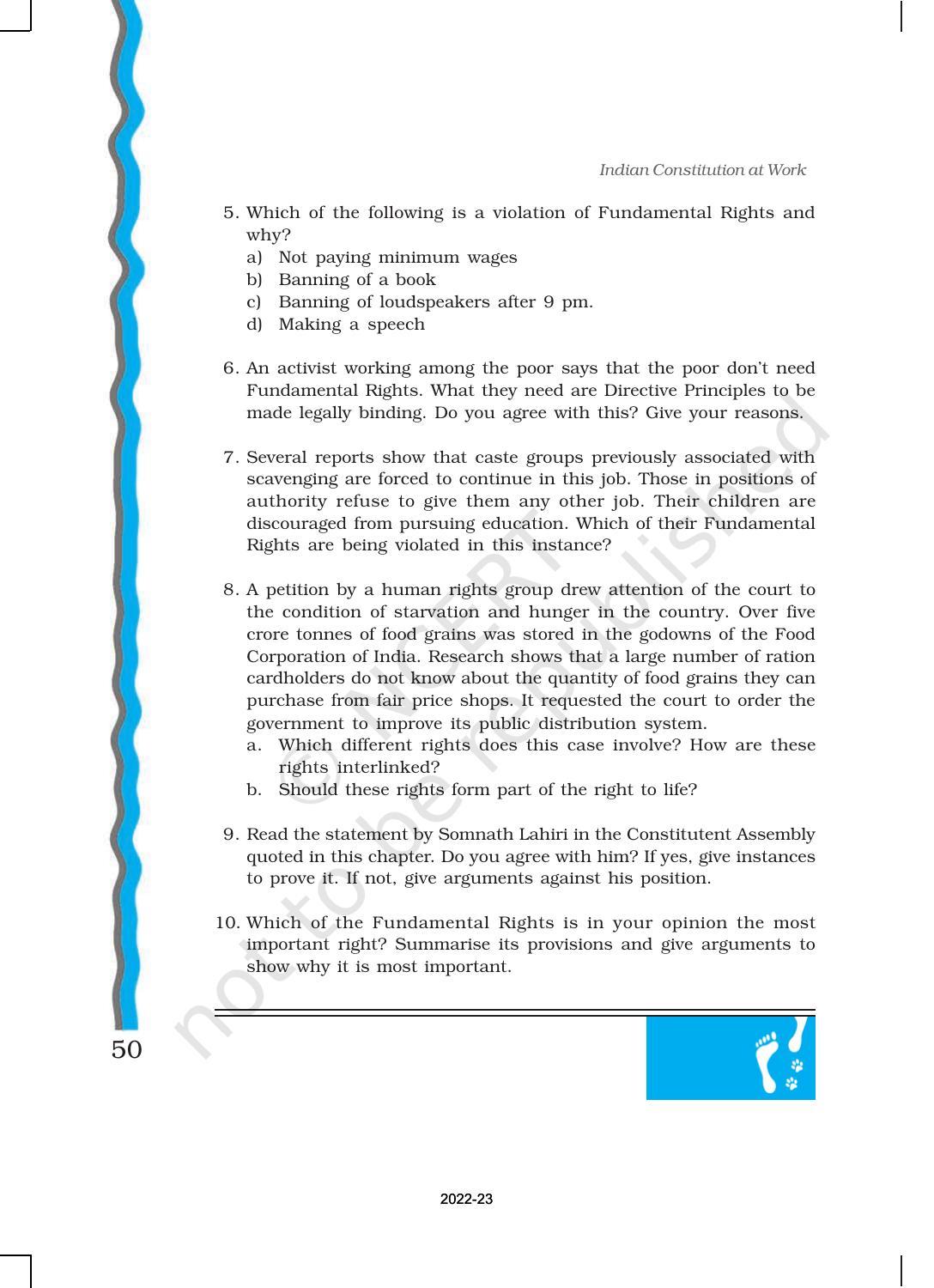 NCERT Book for Class 11 Political Science (Indian Constitution at Work) Chapter 2 Rights in the Indian Constitution - Page 25