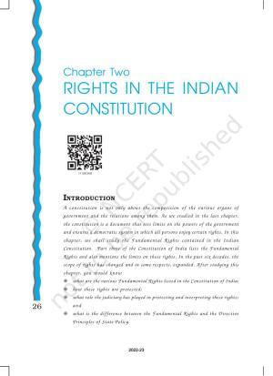 NCERT Book for Class 11 Political Science (Indian Constitution at Work) Chapter 2 Rights in the Indian Constitution