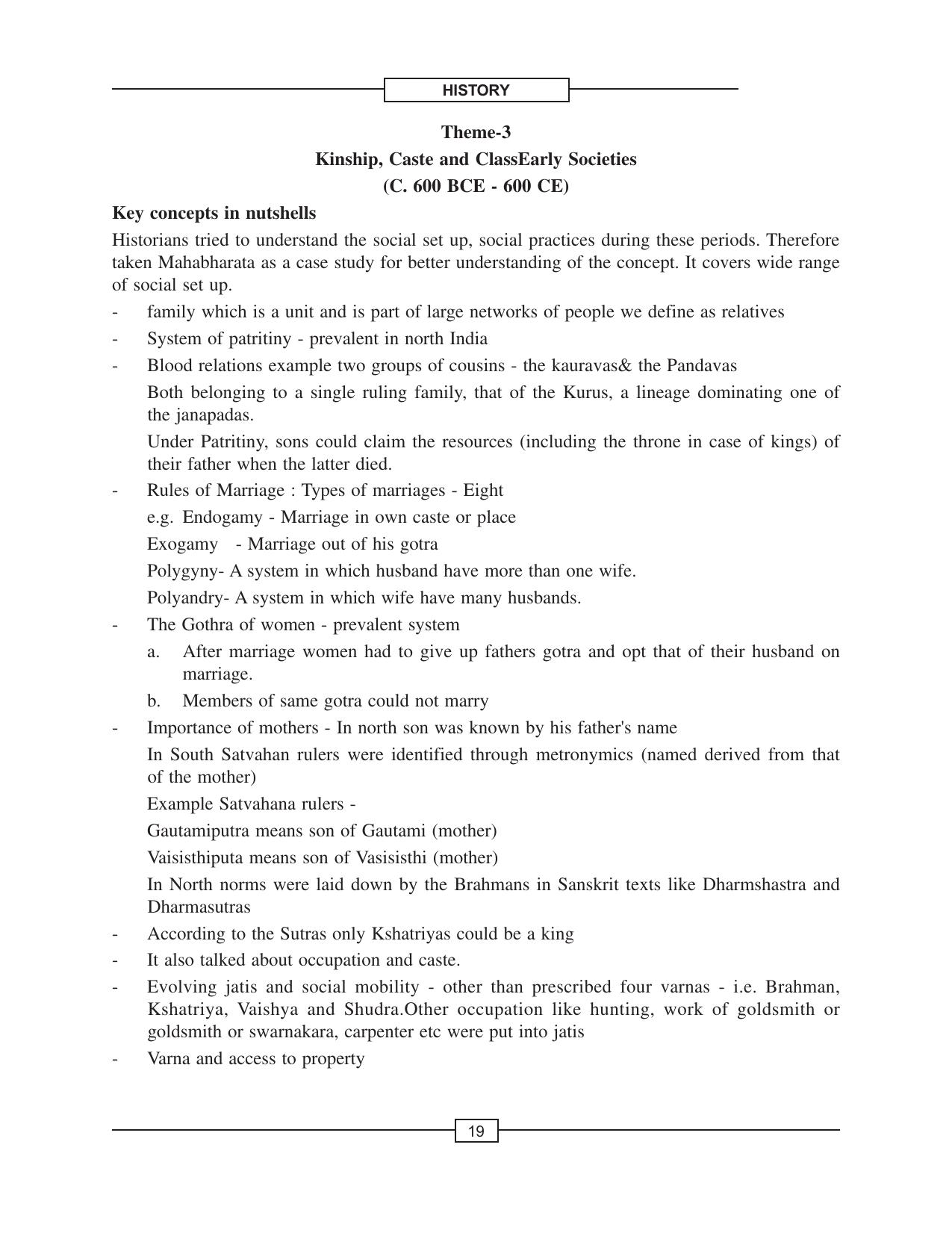 CBSE Class 12 History Kinship Caste and Class Early Societies - Page 1