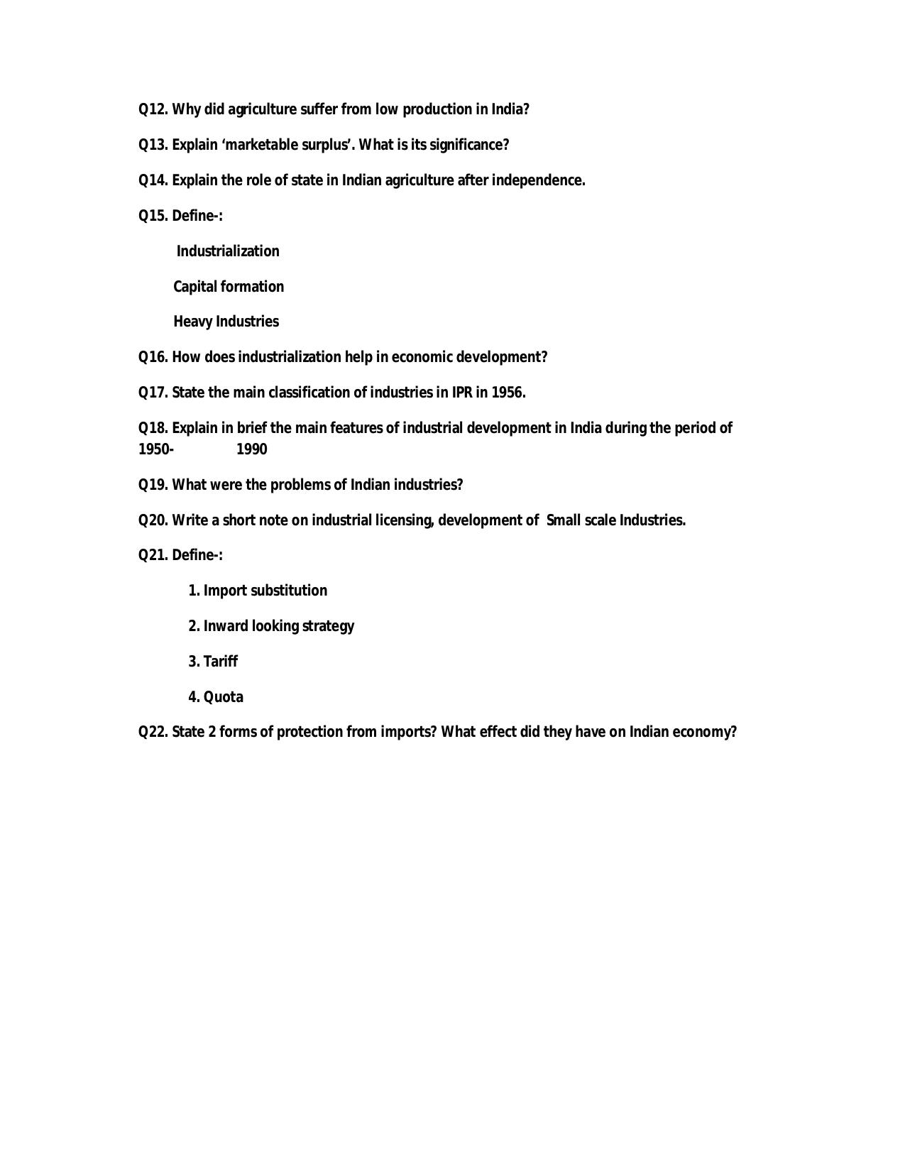 CBSE Worksheets for Class 11 Economics Assignment 5 - Page 2