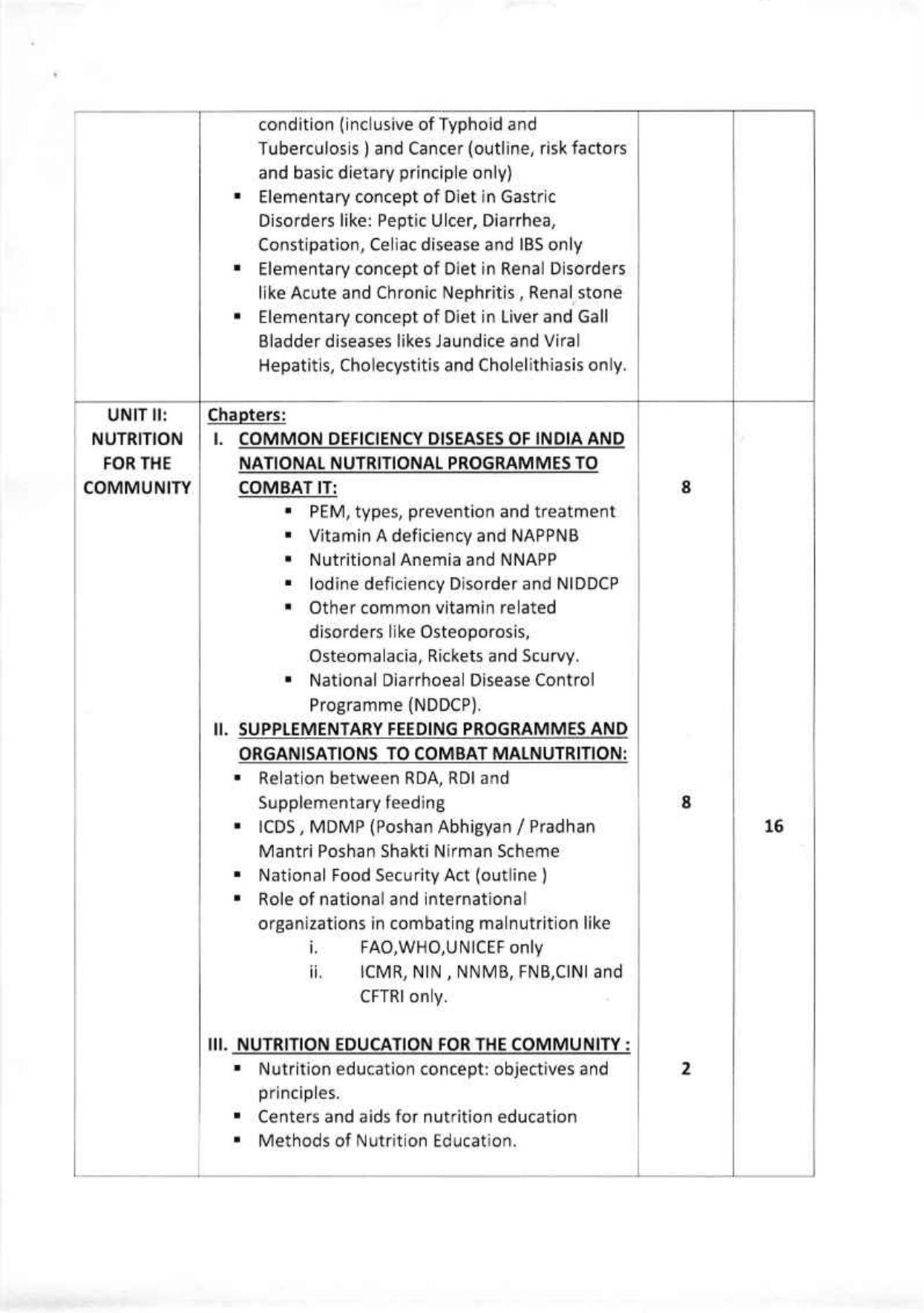 WBCHSE Class 11 & 12 Syllabus for Nutrition (NUTN) (SET III) - Page 17