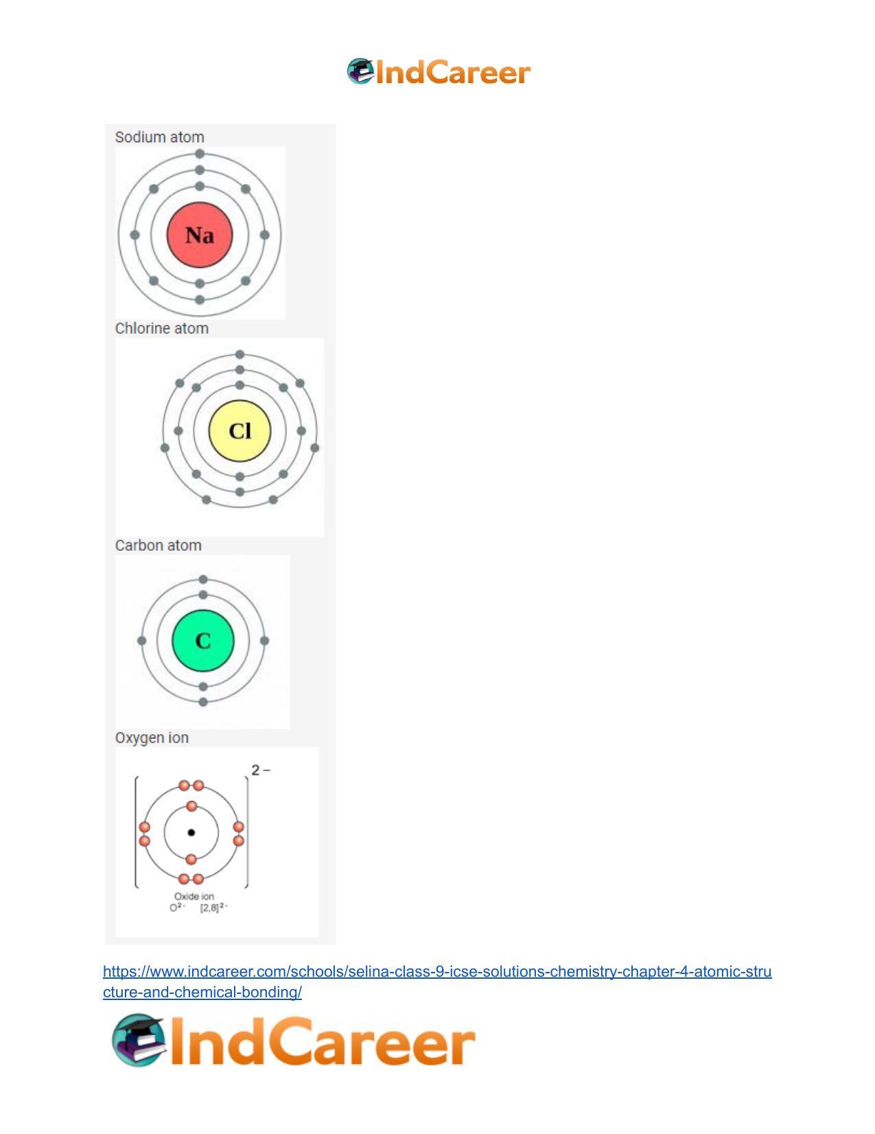 Selina Class Icse Solutions Chemistry Chapter Atomic Structure And Chemical Bonding