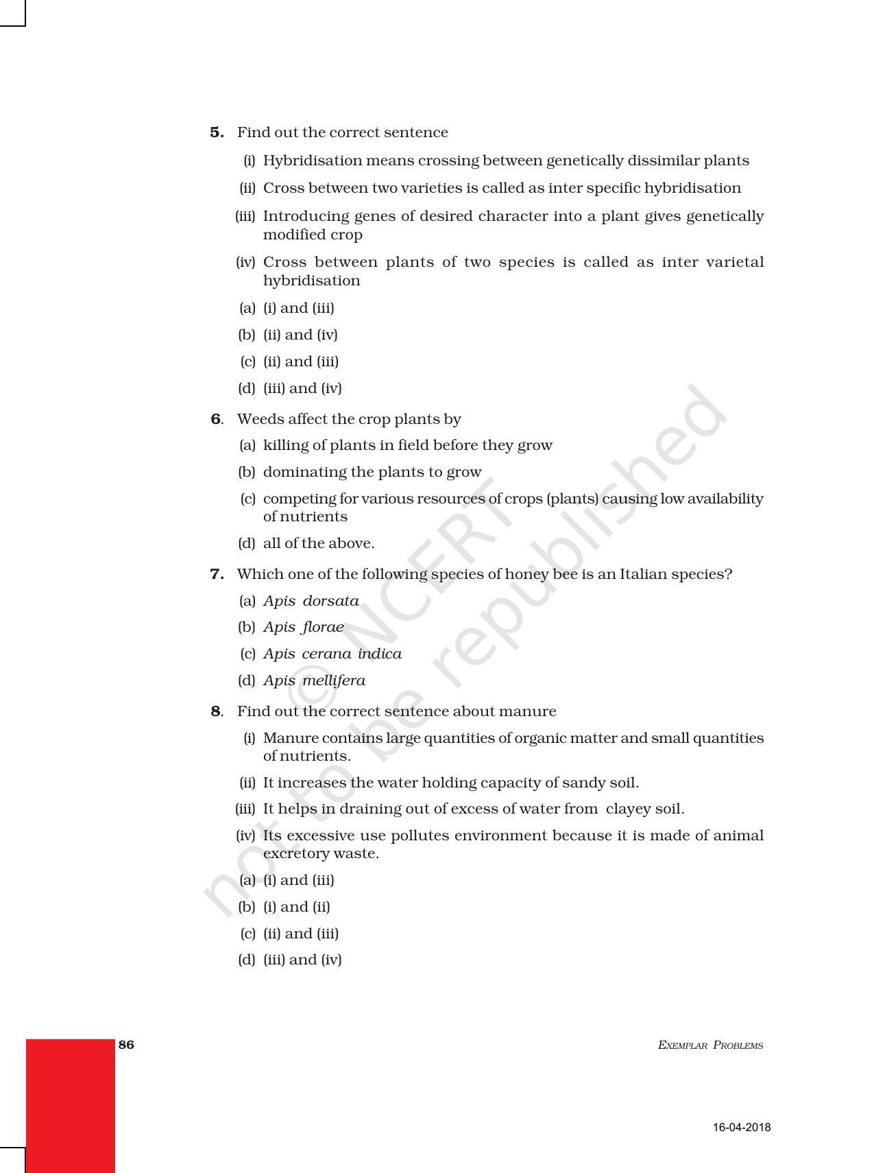 NCERT Exemplar Book for Class 9 Science: Chapter 15 Improvement in Food Resources - Page 2