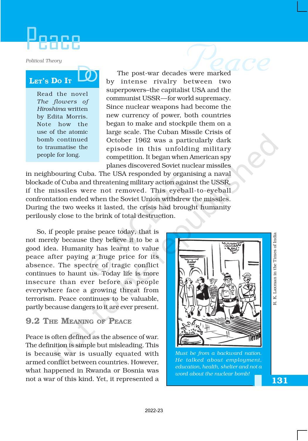 NCERT Book for Class 11 Political Science (Political Theory) Chapter 9 Peace - Page 3