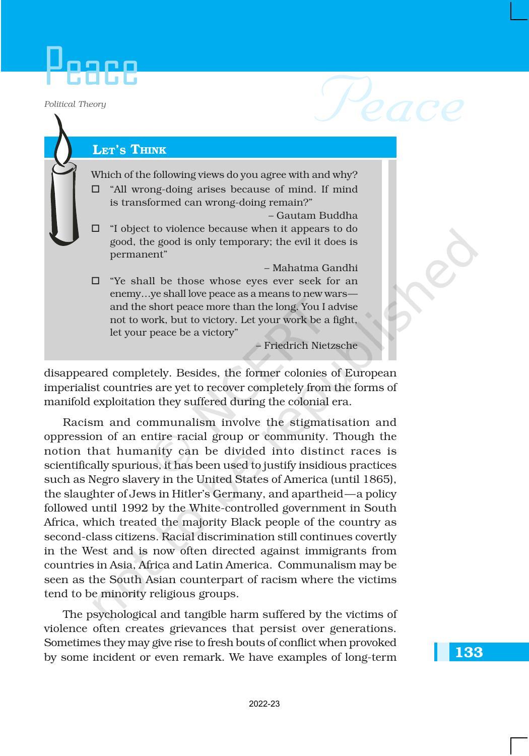 NCERT Book for Class 11 Political Science (Political Theory) Chapter 9 Peace - Page 5