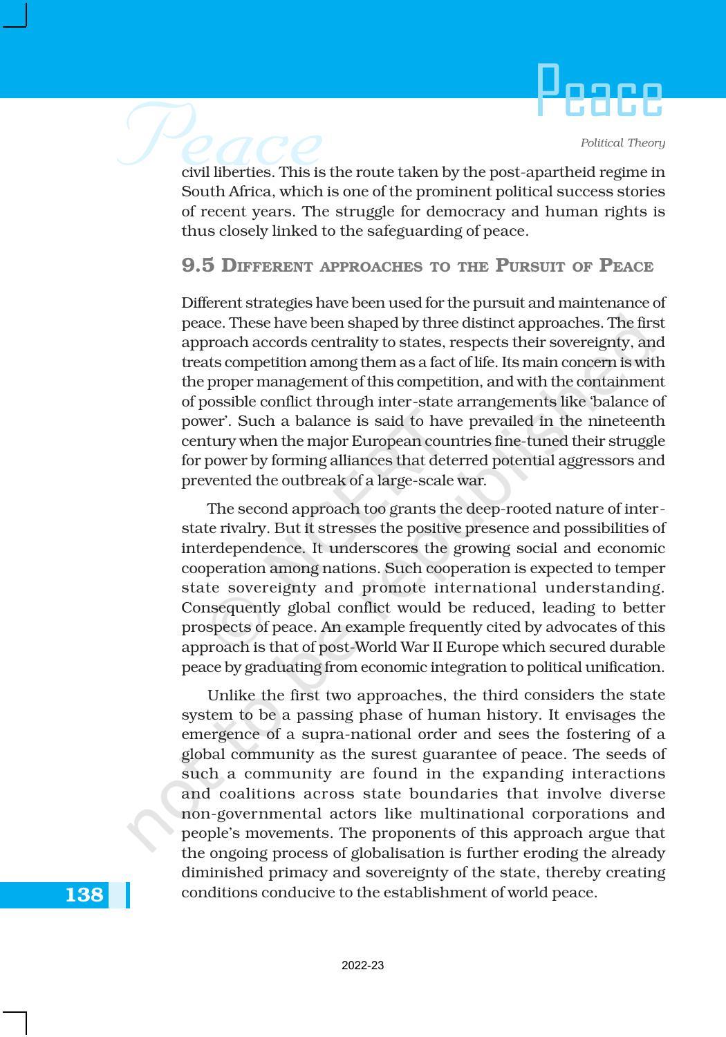 NCERT Book for Class 11 Political Science (Political Theory) Chapter 9 Peace - Page 10