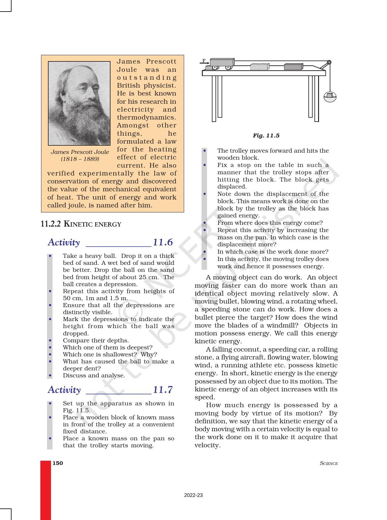 NCERT Book for Class 9 Science Chapter 11 Work and Energy - Page 5