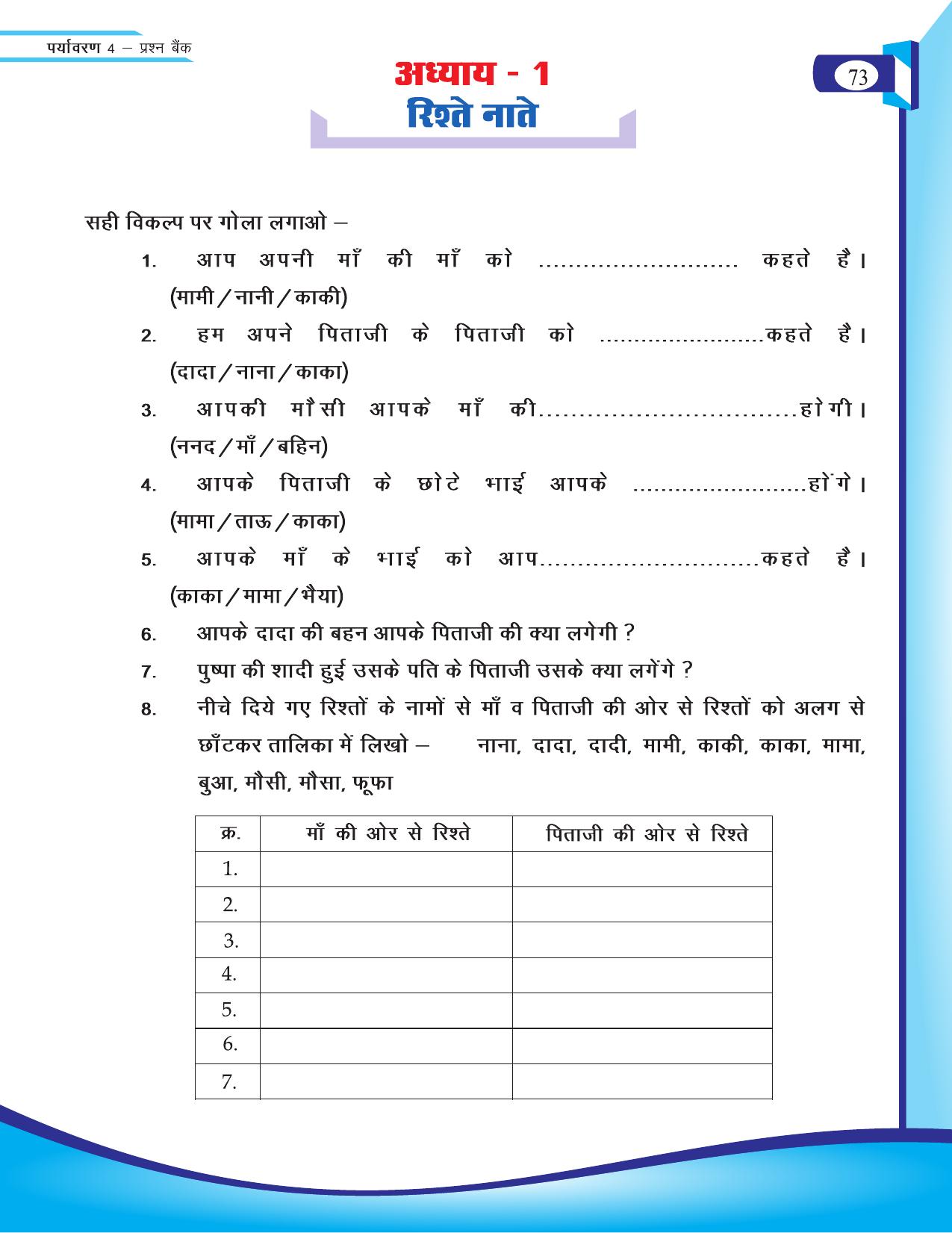 Chhattisgarh Board Class 4 EVS Question Bank 2015-16 - Page 2
