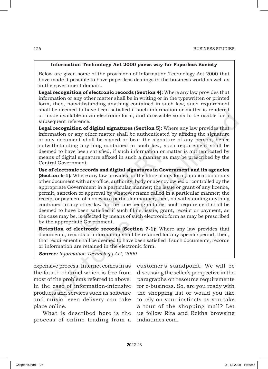 NCERT Book For Class 11 Business Studies Chapter 5 Emerging