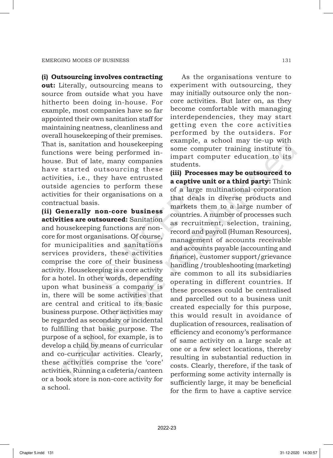 NCERT Book For Class 11 Business Studies Chapter 5 Emerging