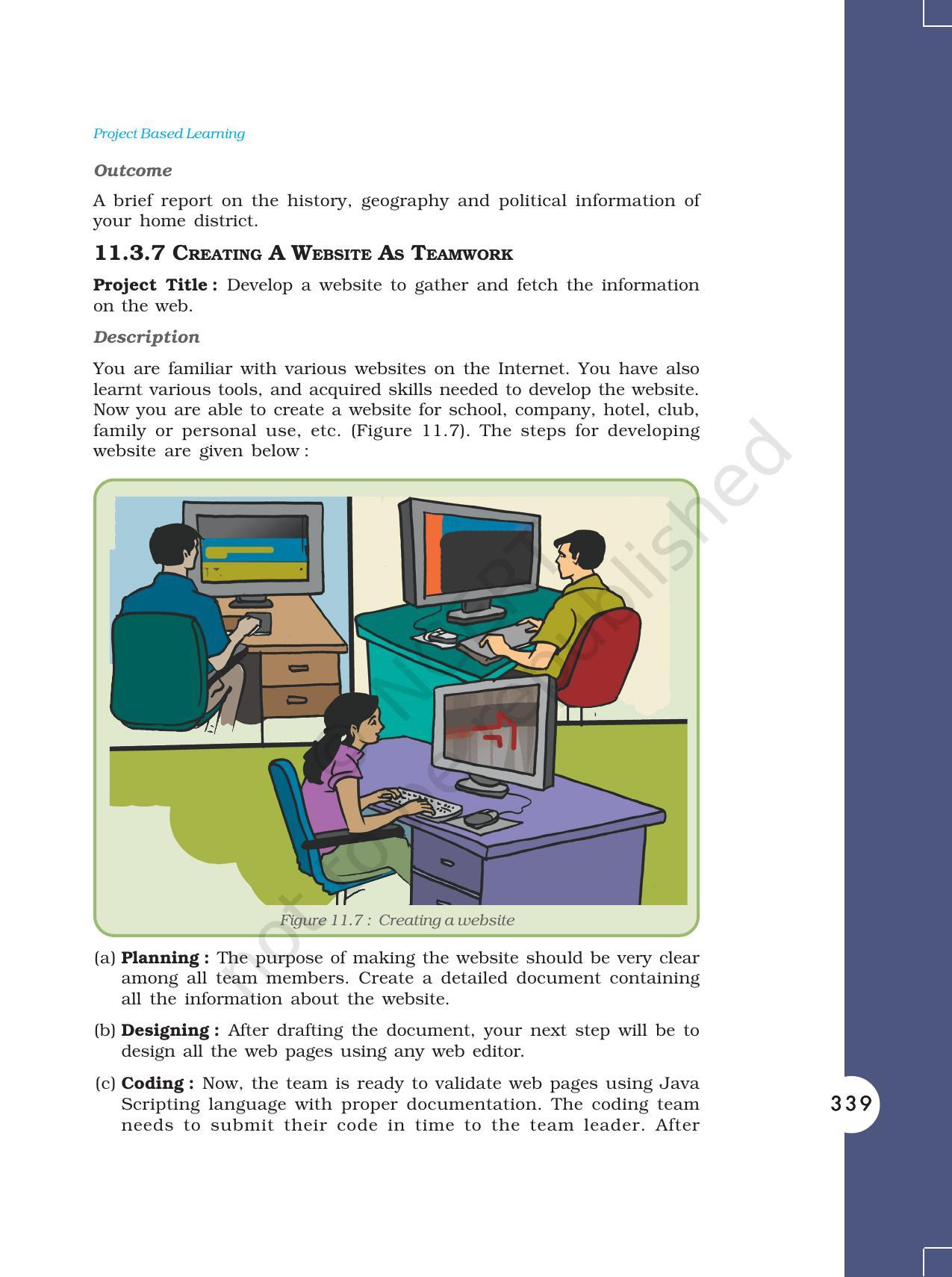 NCERT Book for Class 11 Computers Chapter 11 Project-Based Learning - Page 15