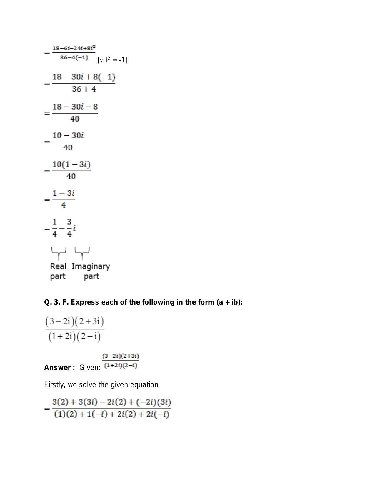 Chapter 5: Complex Numbers and Quadratic Equations: RS Aggarwal Class 11 Solutions  - Page 32