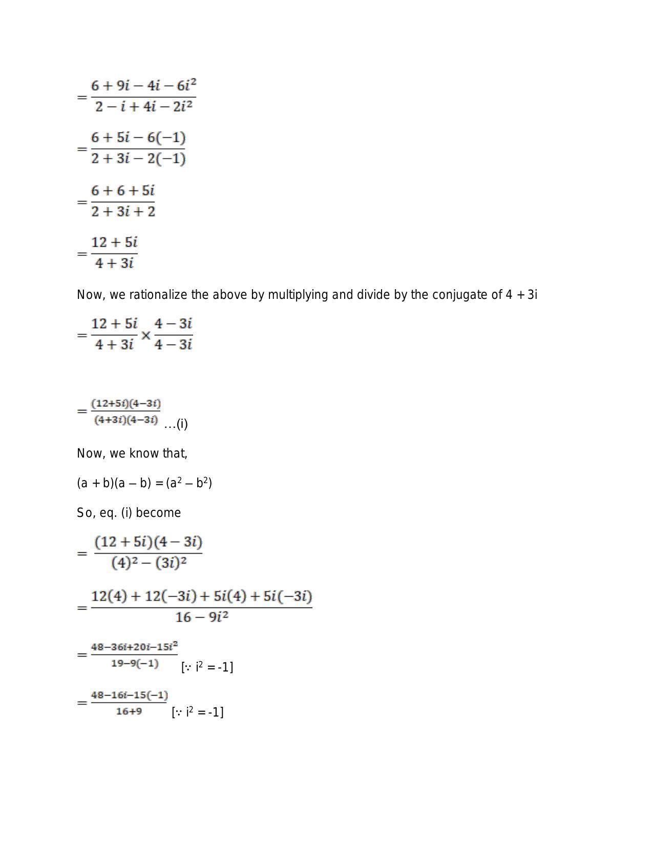 Chapter 5: Complex Numbers and Quadratic Equations: RS Aggarwal Class 11 Solutions  - Page 33