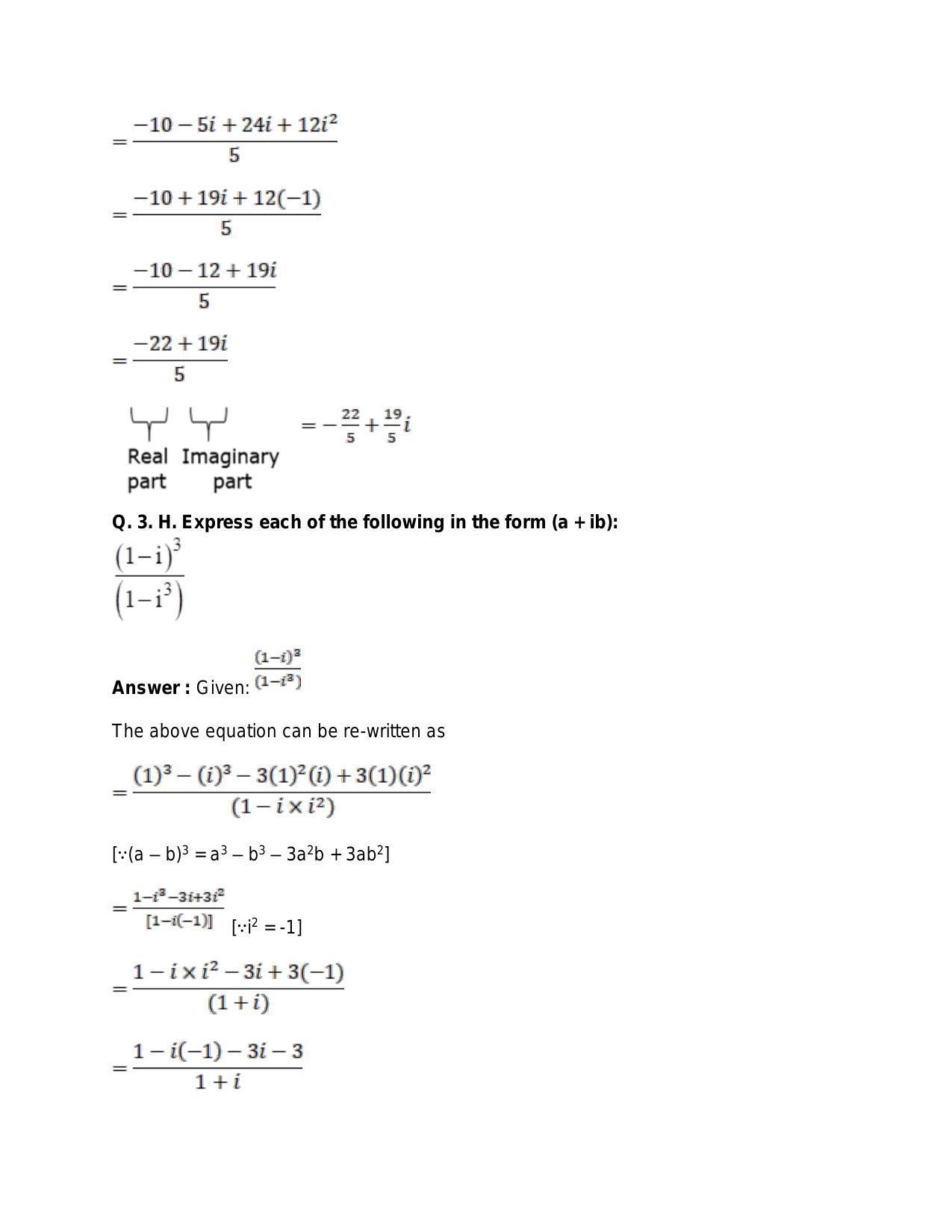 Chapter 5: Complex Numbers and Quadratic Equations: RS Aggarwal Class 11 Solutions  - Page 35