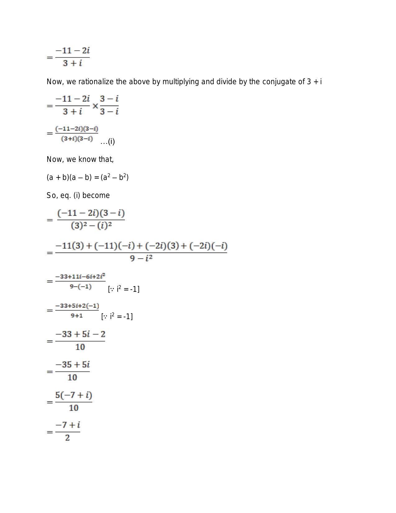 Chapter 5: Complex Numbers and Quadratic Equations: RS Aggarwal Class 11 Solutions  - Page 37