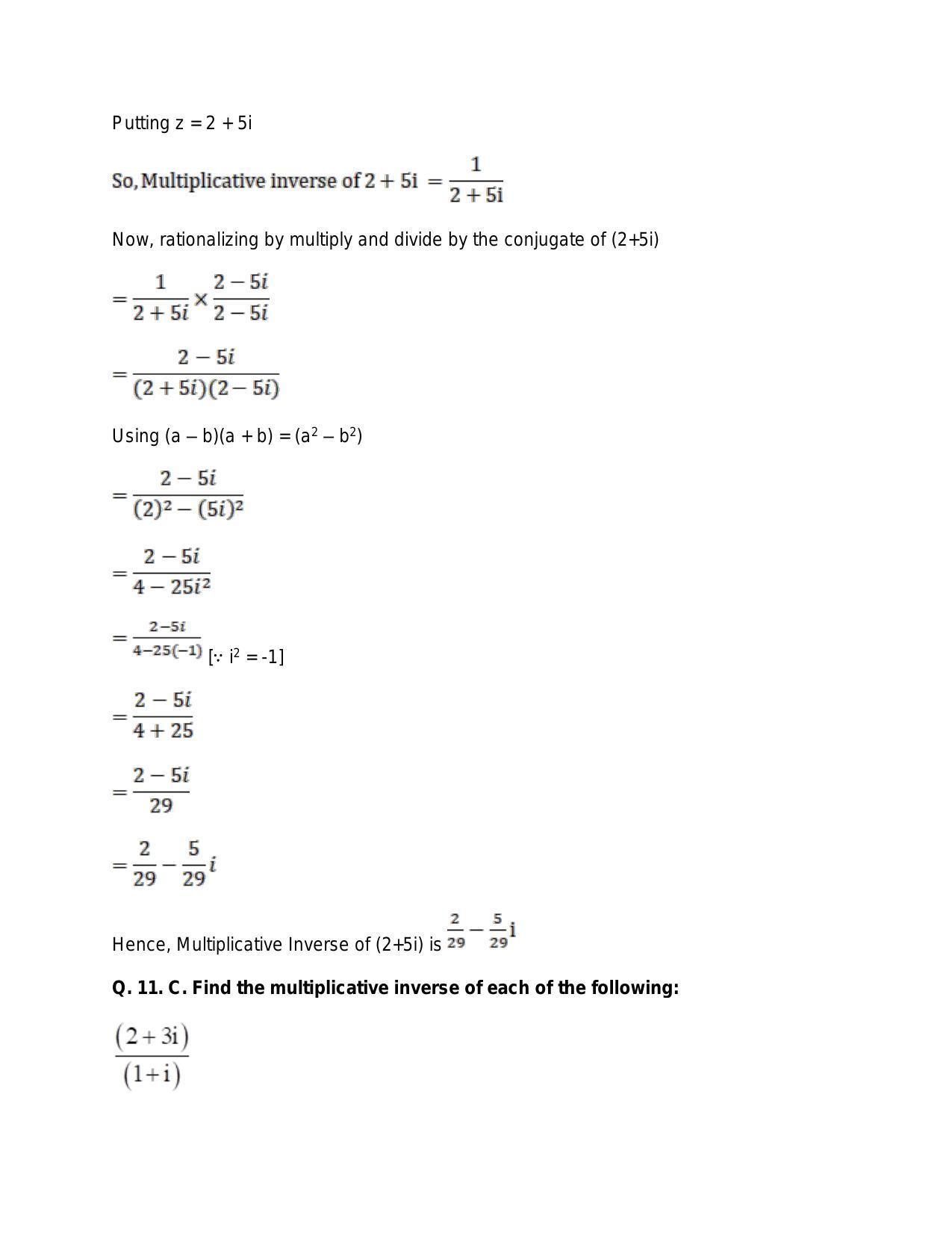 Chapter 5: Complex Numbers and Quadratic Equations: RS Aggarwal Class 11 Solutions  - Page 60