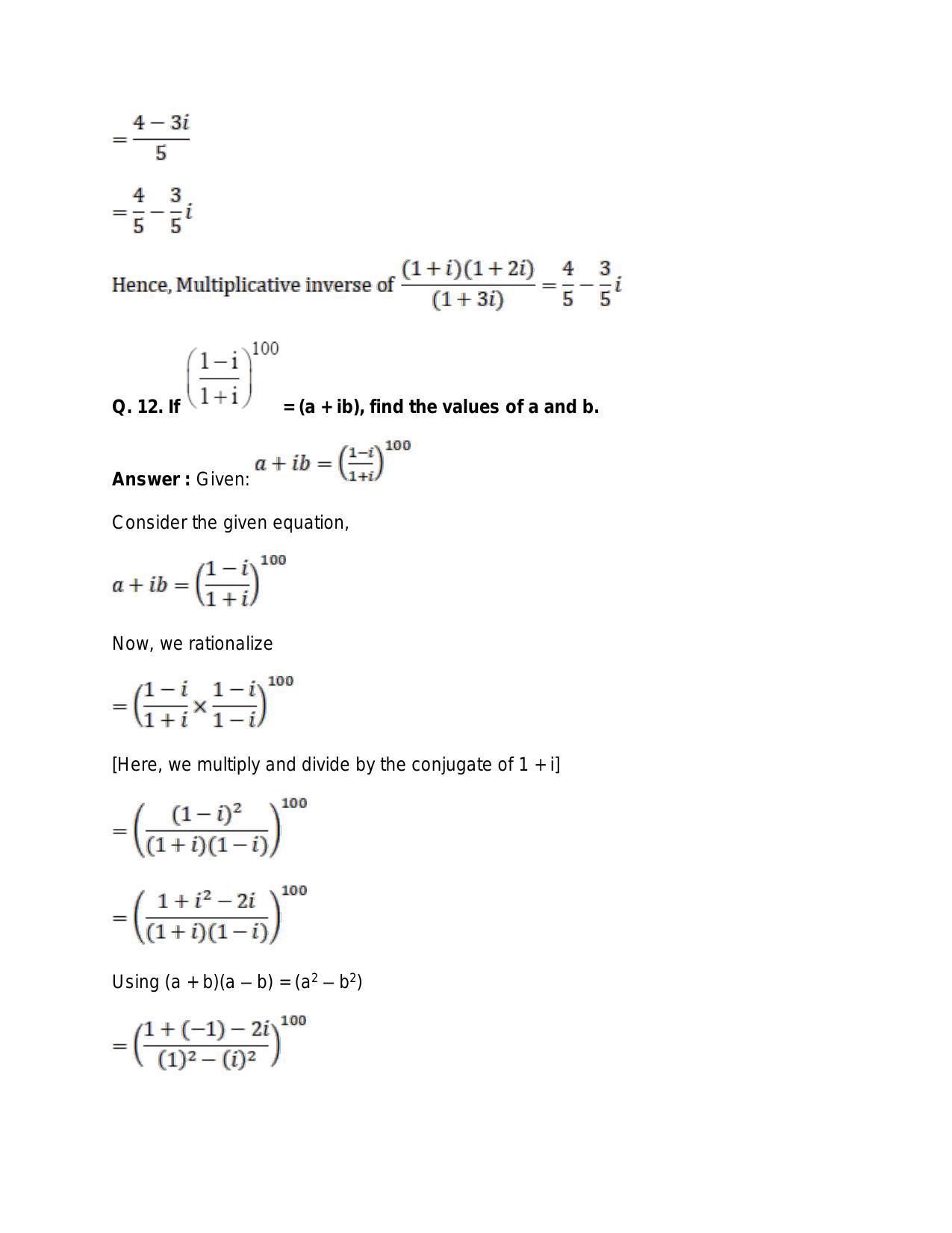 Chapter 5: Complex Numbers and Quadratic Equations: RS Aggarwal Class 11 Solutions  - Page 64