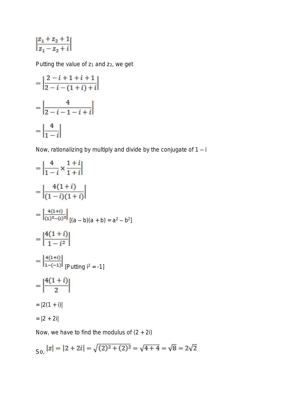 Chapter 5: Complex Numbers and Quadratic Equations: RS Aggarwal Class 11 Solutions  - Page 76