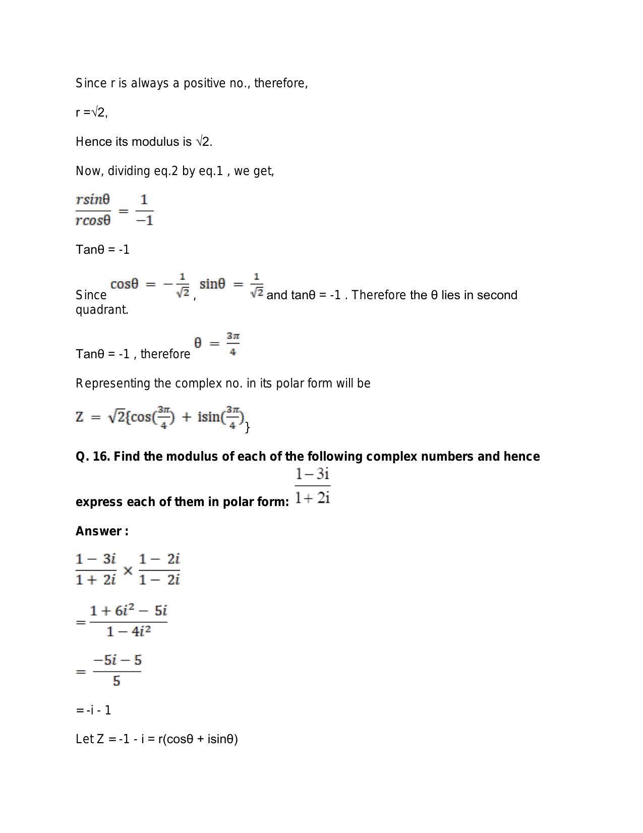 Chapter 5: Complex Numbers and Quadratic Equations: RS Aggarwal Class 11 Solutions  - Page 123