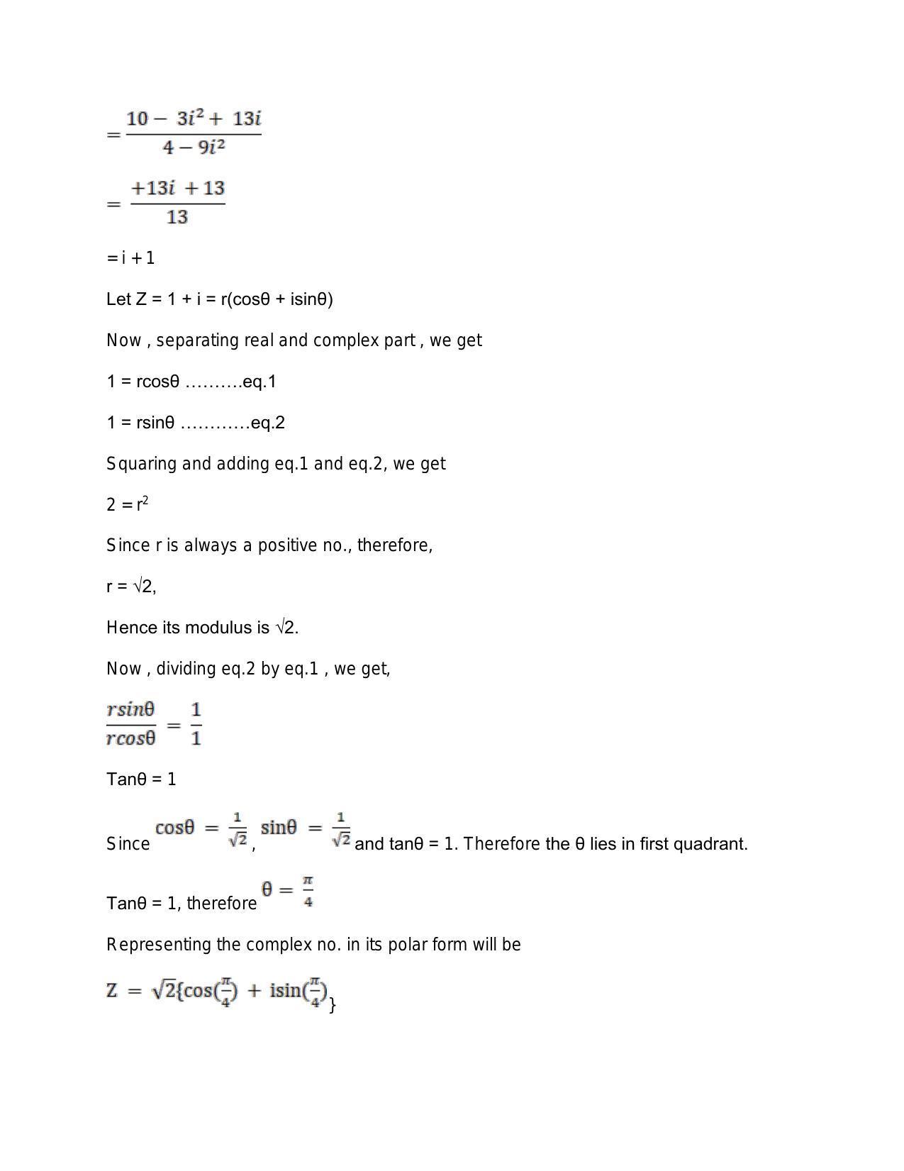 Chapter 5: Complex Numbers and Quadratic Equations: RS Aggarwal Class 11 Solutions  - Page 125