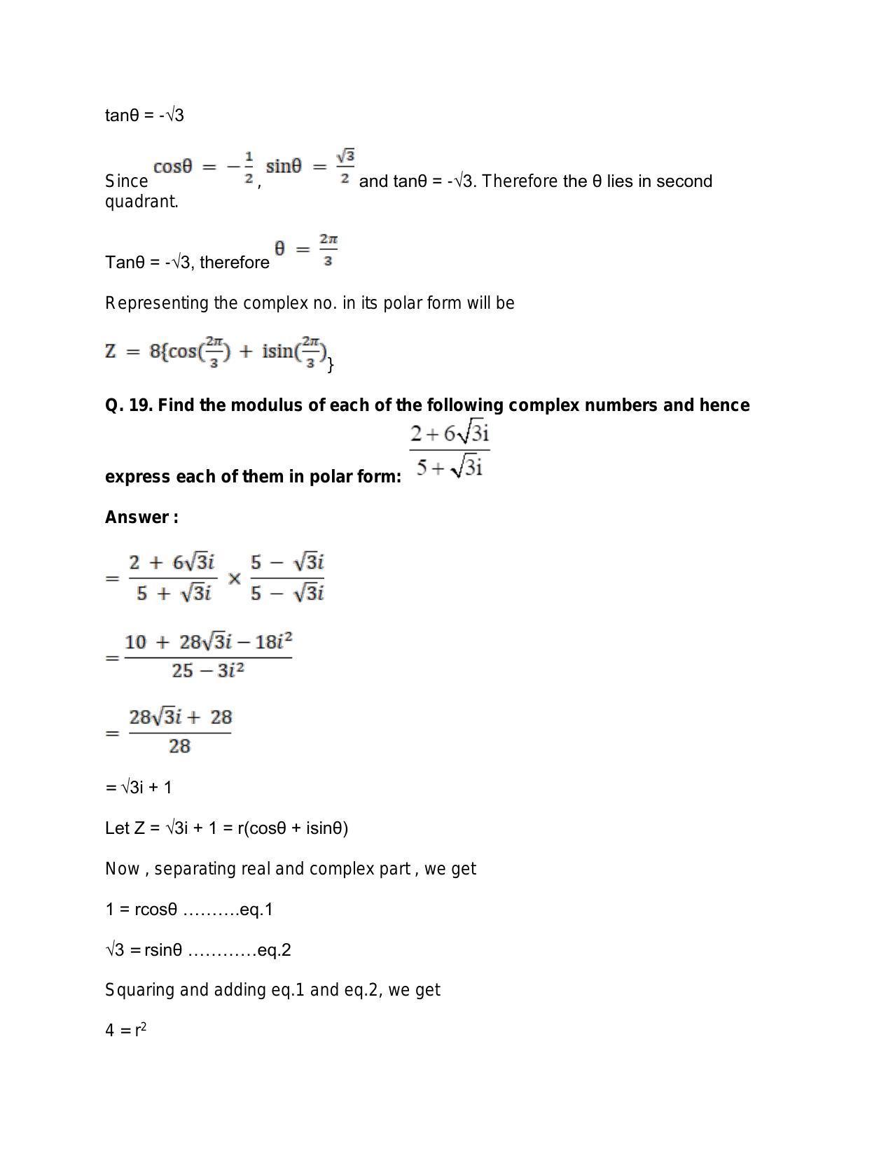 Chapter 5: Complex Numbers and Quadratic Equations: RS Aggarwal Class 11 Solutions  - Page 127