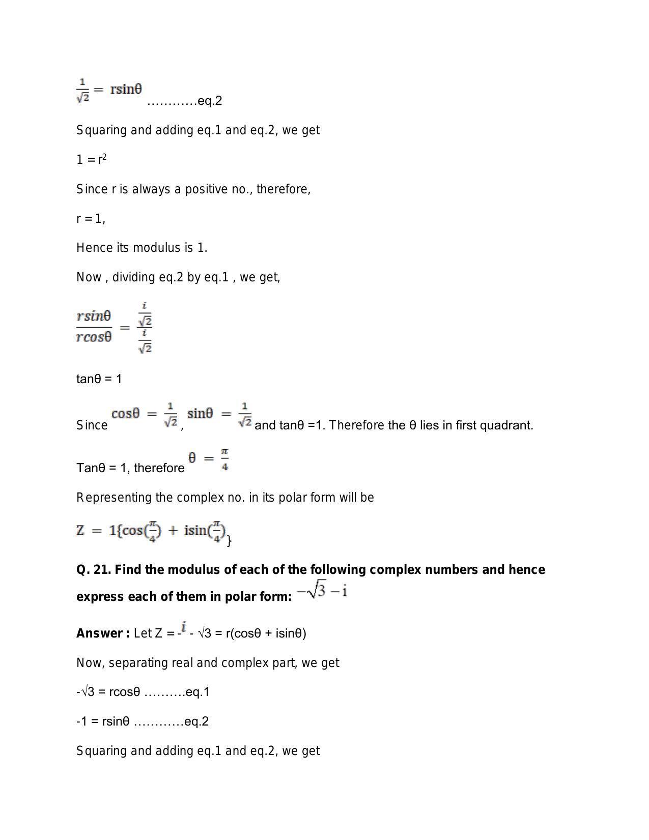 Chapter 5: Complex Numbers and Quadratic Equations: RS Aggarwal Class 11 Solutions  - Page 132