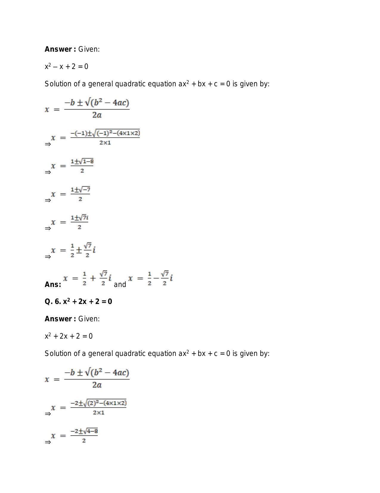 Chapter 5: Complex Numbers and Quadratic Equations: RS Aggarwal Class 11 Solutions  - Page 139