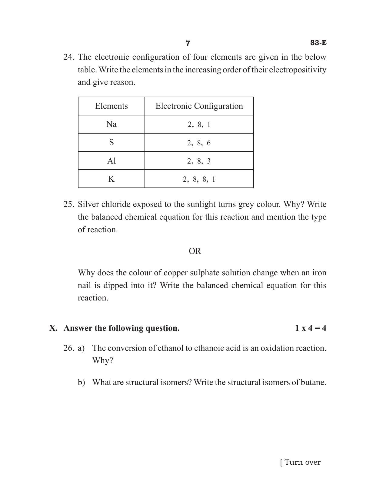 Karnataka SSLC Science - English Medium Model Question Paper 2023 - Page 7