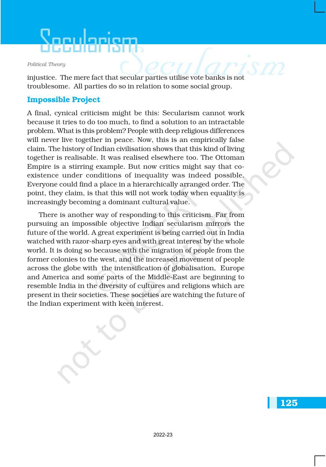 NCERT Book for Class 11 Political Science (Political Theory) Chapter 8 Secularism - Page 15