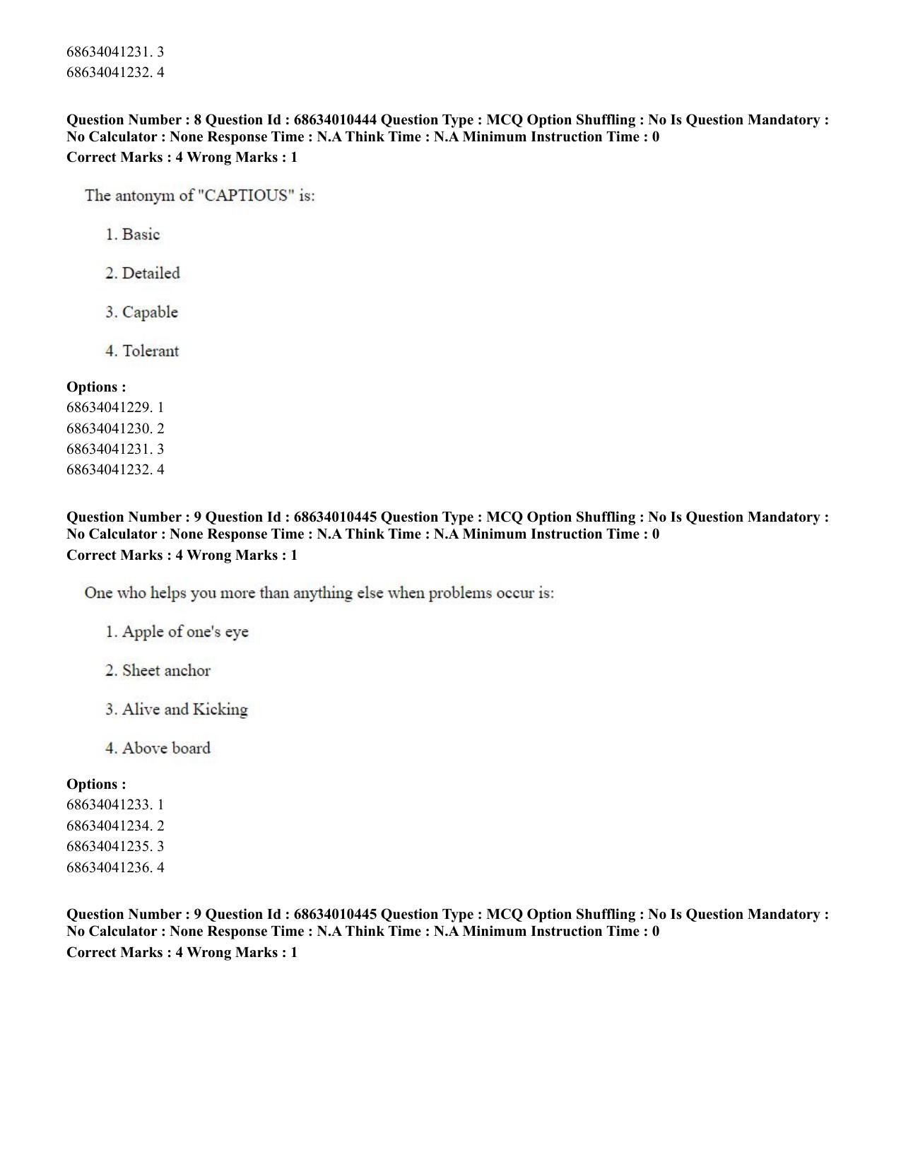 CUET PG 2023:COQP14 – LLM (Eng.)-Shift 1 (09-06-2023) Question Paper - Page 9