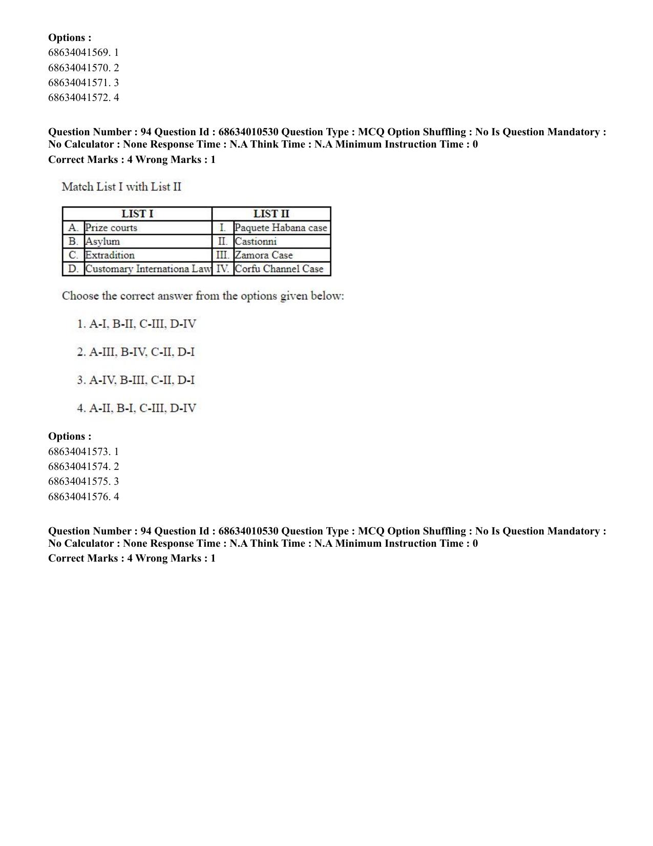 CUET PG 2023:COQP14 – LLM (Eng.)-Shift 1 (09-06-2023) Question Paper - Page 89