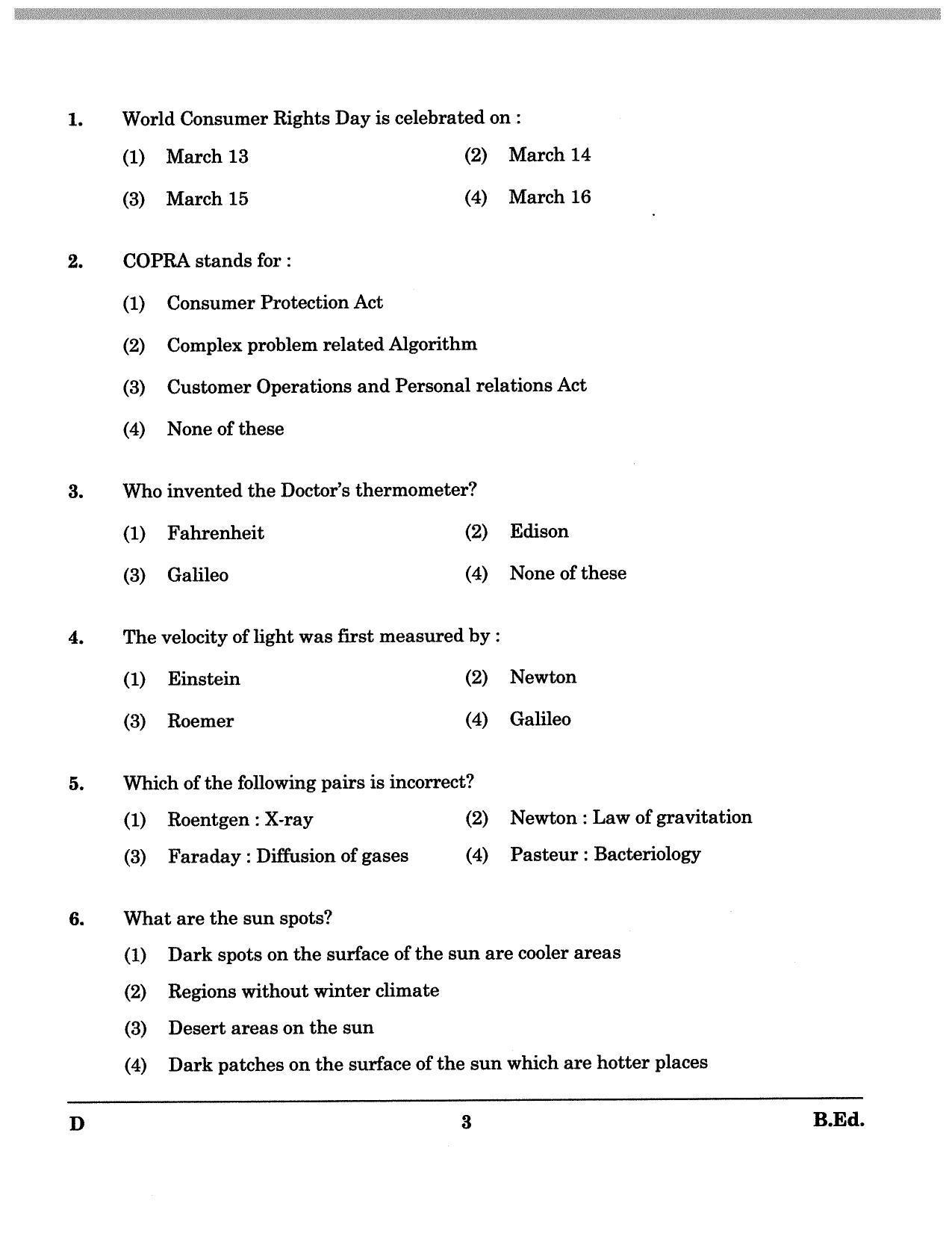 JKBOPEE B.Ed 2010 Question Paper - IndCareer Docs