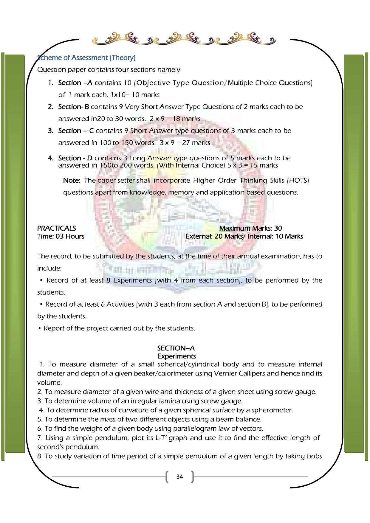 JKBOSE Class 11 Syllabus for JK & Ladakh (2024-25) - Page 42
