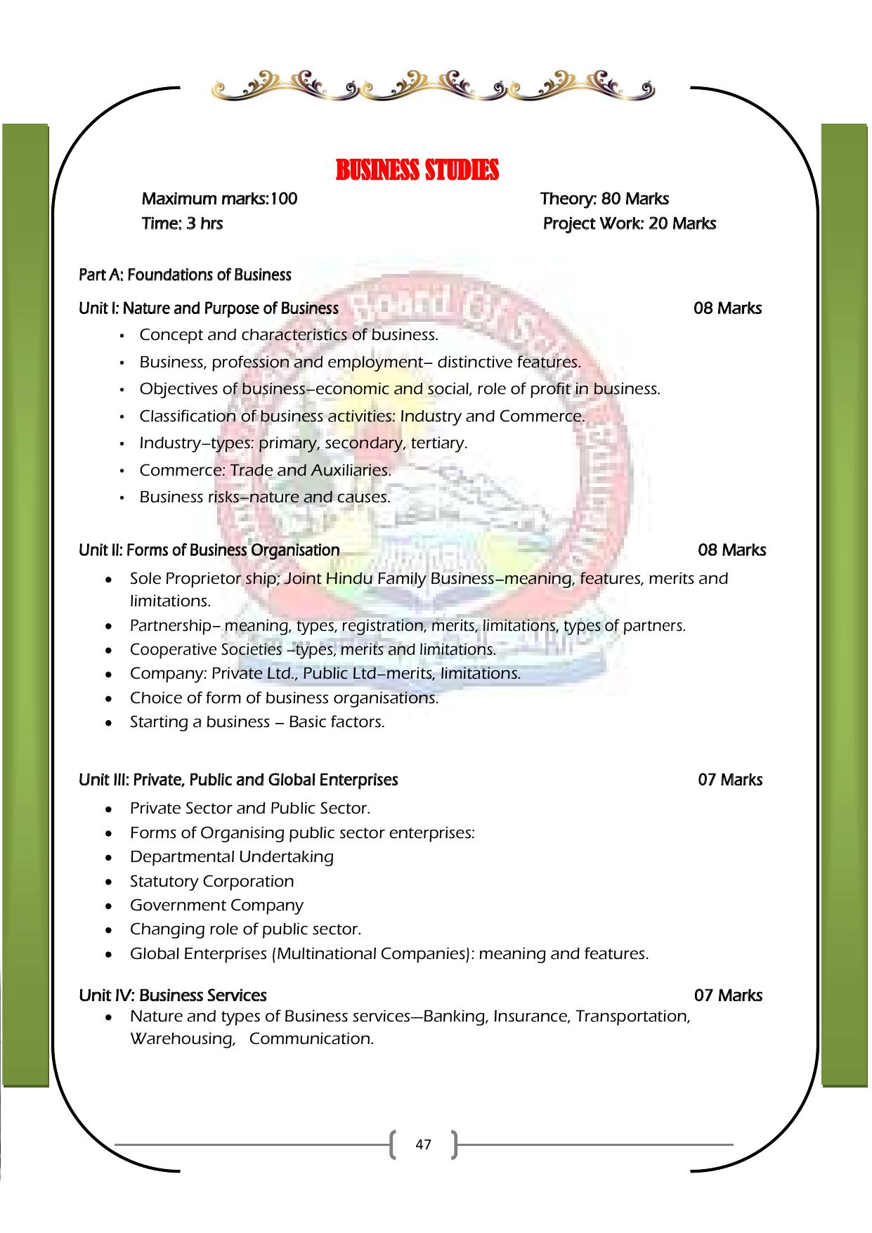 JKBOSE Class 11 Syllabus for JK & Ladakh (2024-25) - Page 55
