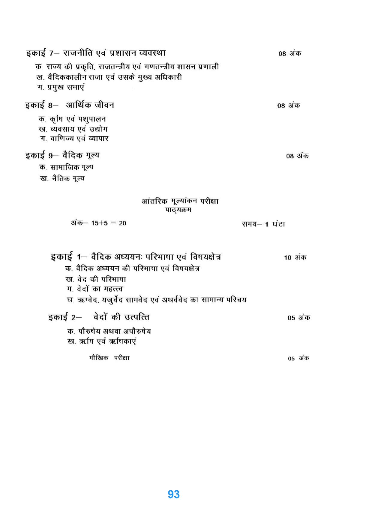 JKBOSE Class 11 Syllabus for JK & Ladakh (2024-25) - Page 101