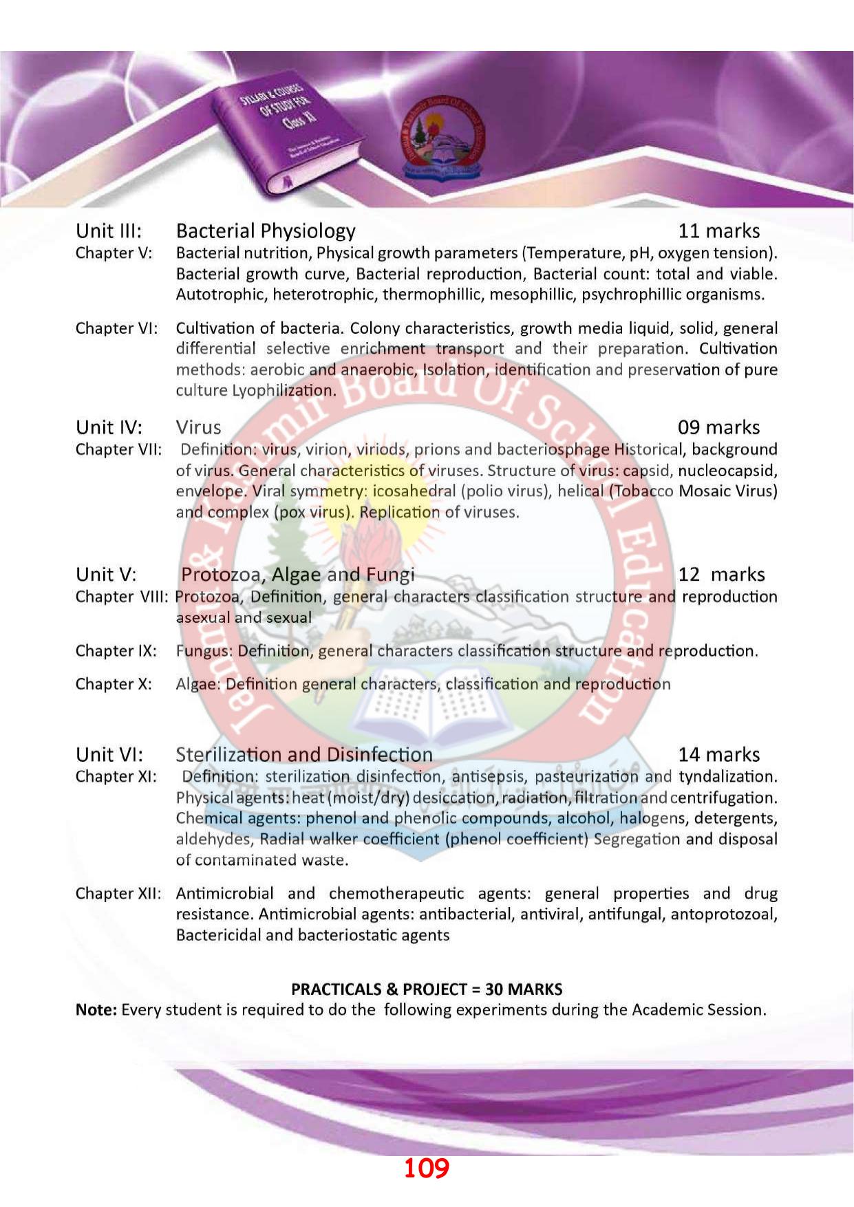 JKBOSE Class 11 Syllabus for JK & Ladakh (2024-25) - Page 117