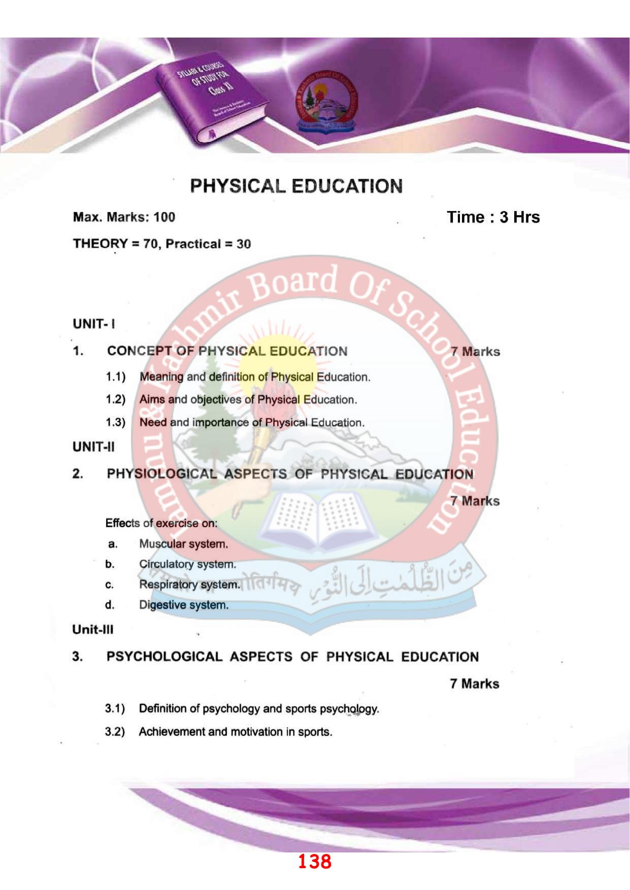 JKBOSE Class 11 Syllabus for JK & Ladakh (2024-25) - Page 146
