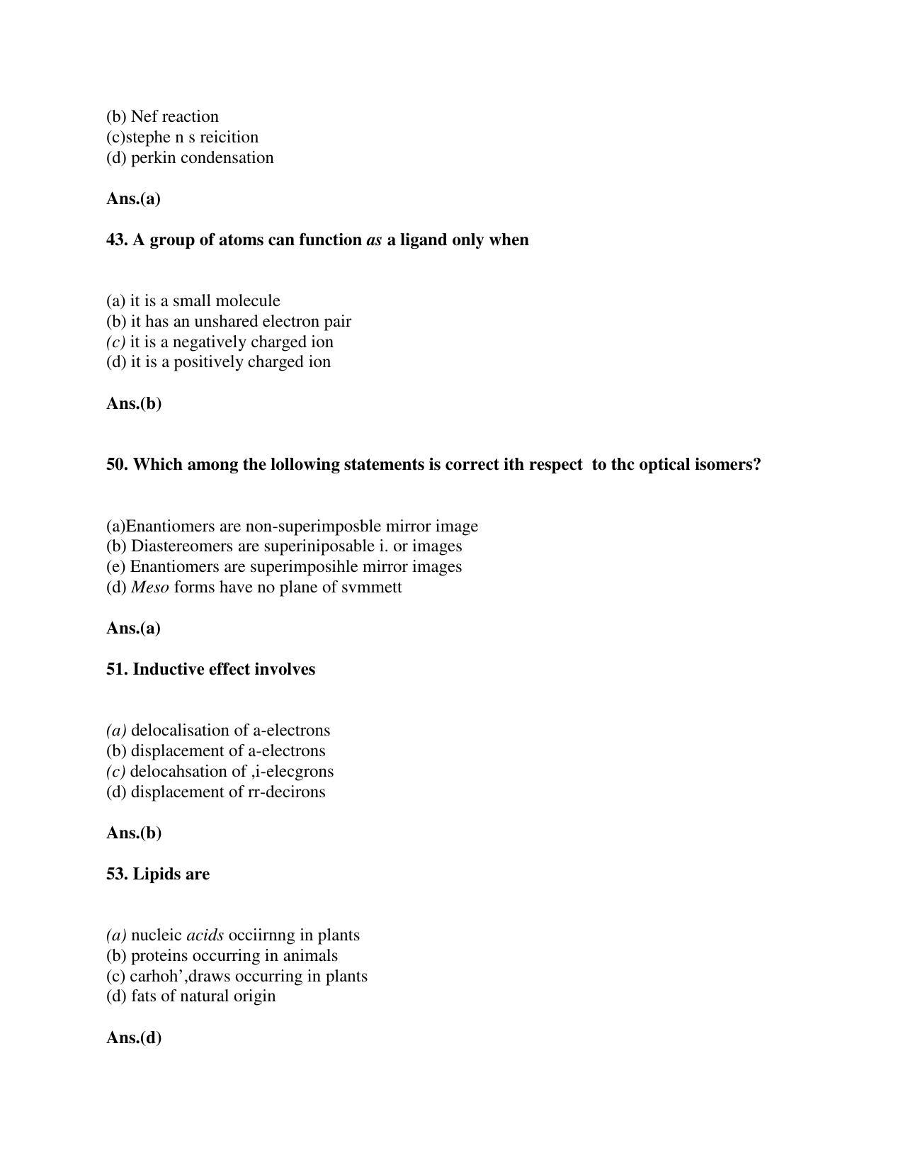 BCECE Previous Year Papers 2012 Chemistry with Answer Key - Page 5