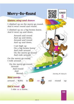 NCERT Book for Class 1 English (Marigold):Unit 5 Poem-Merry-Go-Round