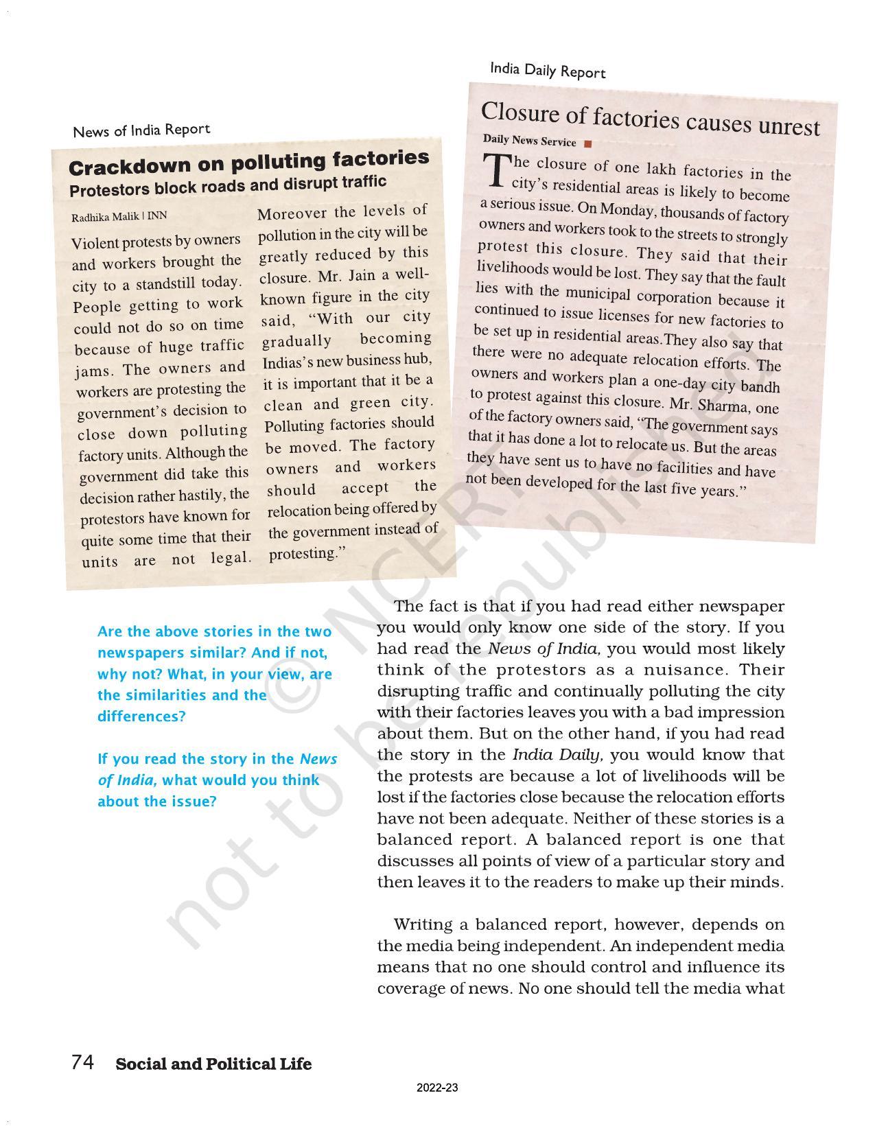 NCERT Book For Class 7 Social Science(Civics): Chapter 6-Understanding ...