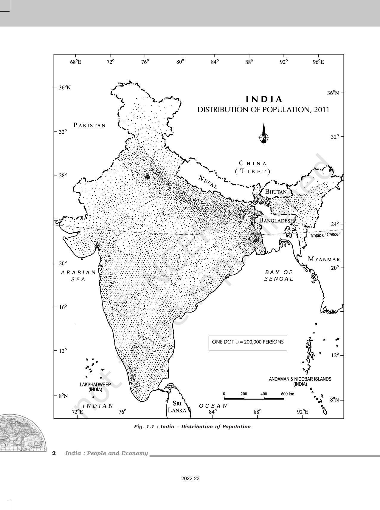 NCERT Book for Class 12 Geography (Part-II) Chapter 1 Population ...