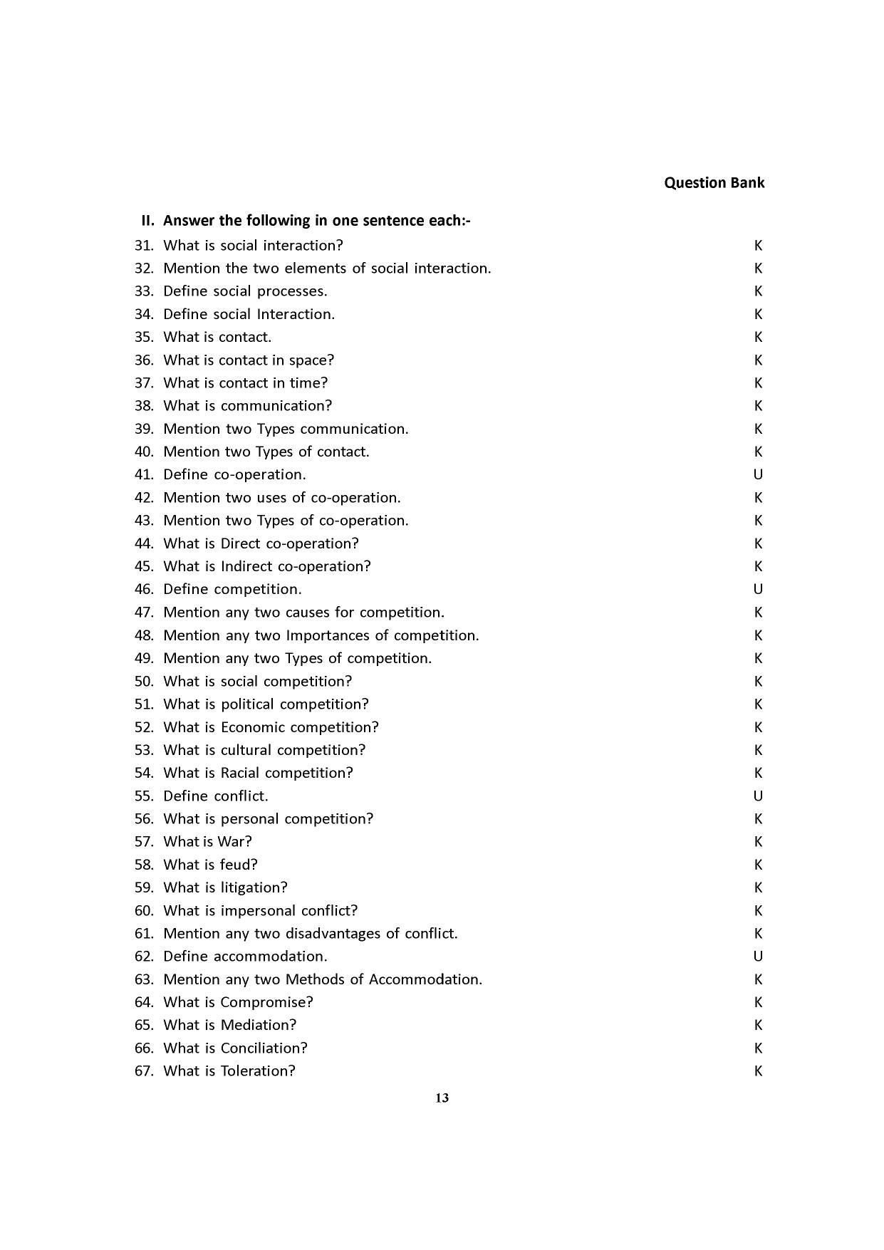 Karnataka 1st PUC Question Bank for Sociology - Page 21