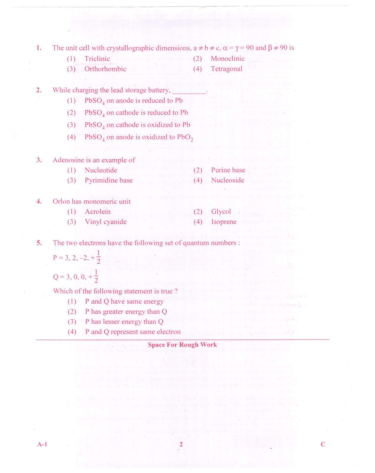 KCET Chemistry 2015 Question Papers - Page 2